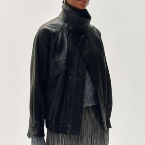 High-Neck New Zealand Leather Jacket